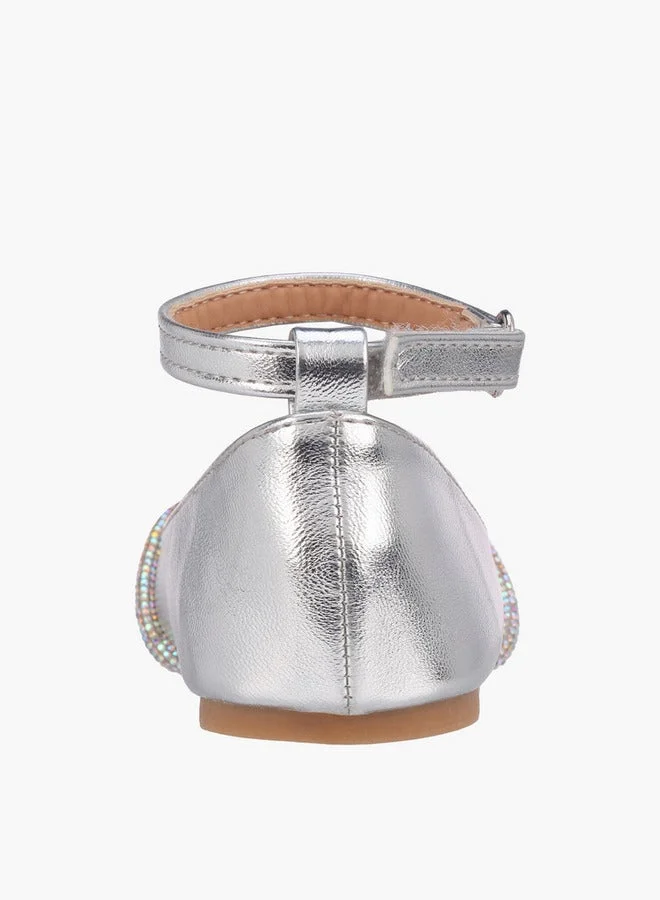 Flora Bella By Shoexpress Girls Embellished Hook & Loop Shoes Ramadan Collection